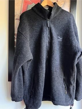 Vintage  Salewa Italy 100% Wool Black 90s Y2k Fleece XL